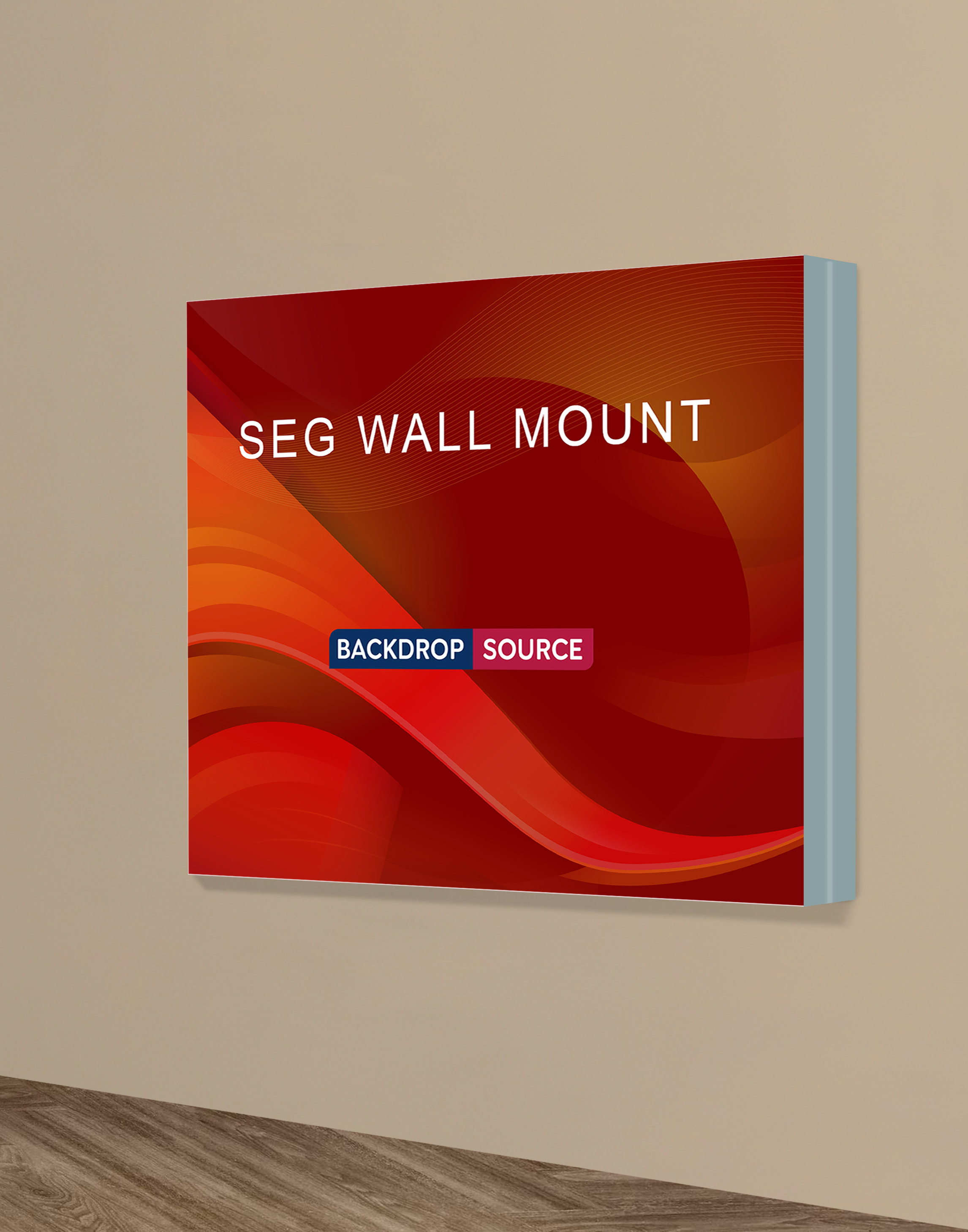 Wall-Mounted SEG Fabric display - 120mm Depth