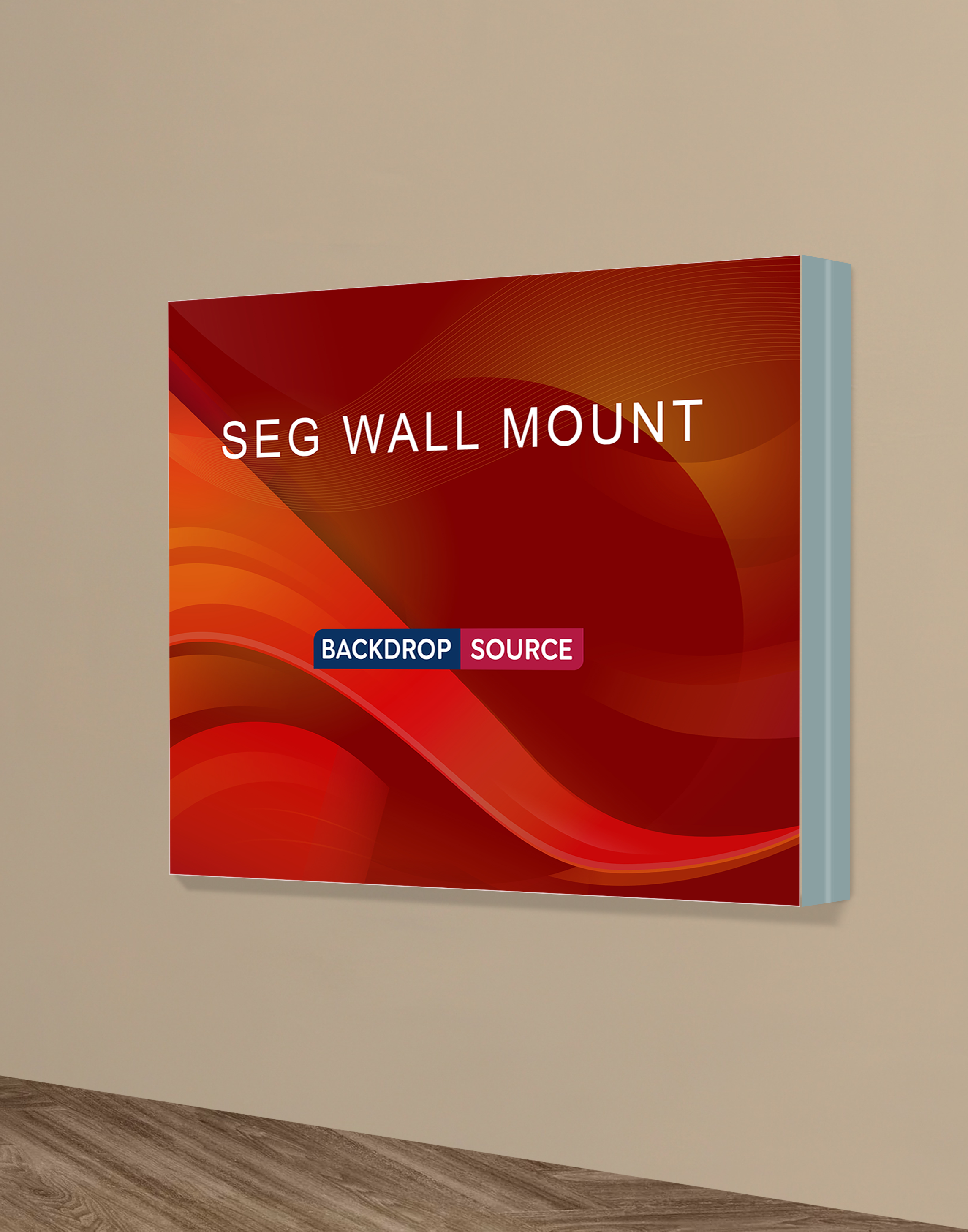 Wall-Mounted SEG Fabric display - 100mm Depth