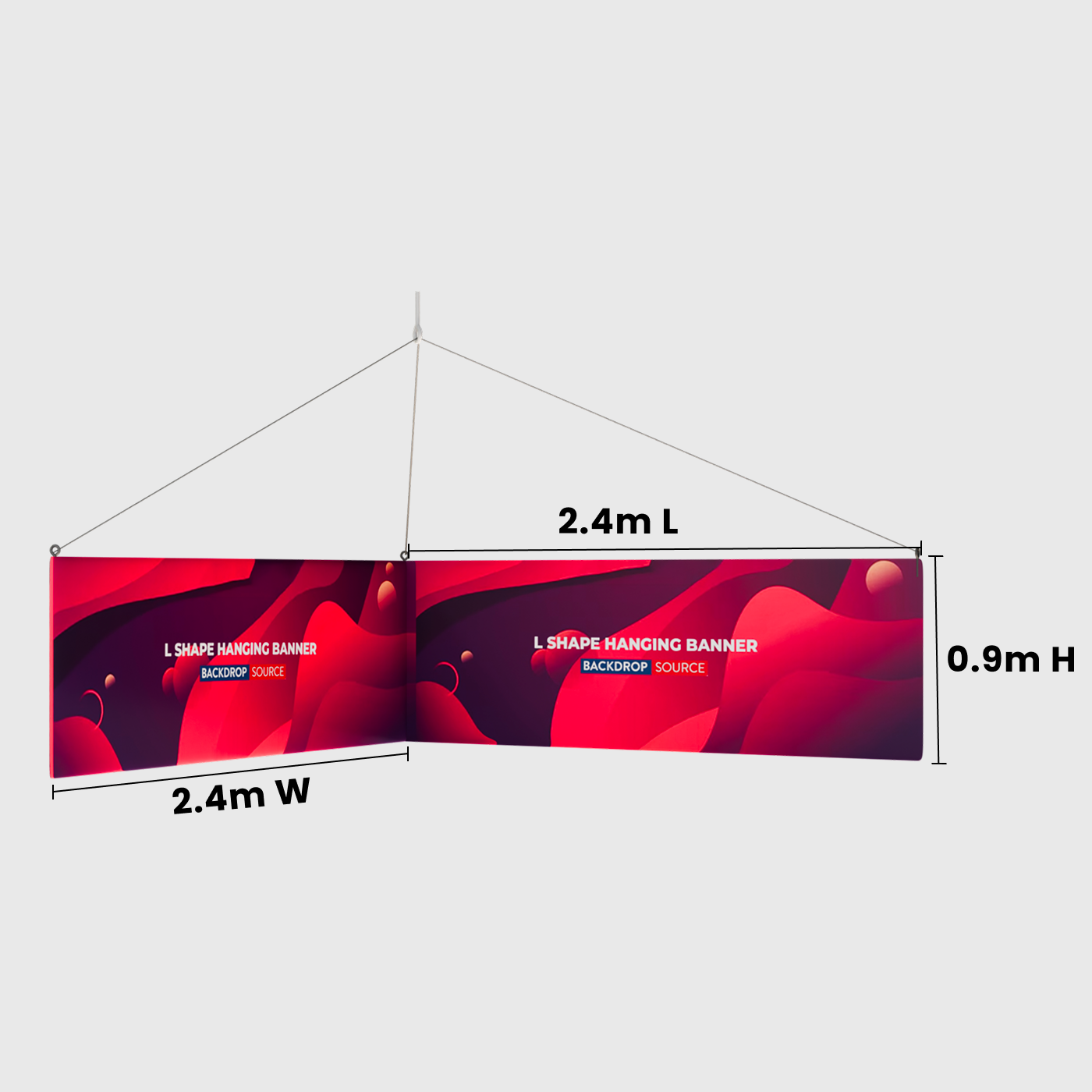 L Shape Hanging Banner
