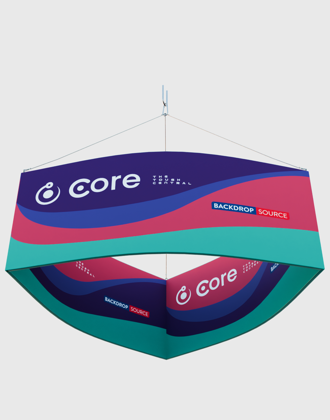 Curved Triangle Hanging Banner
