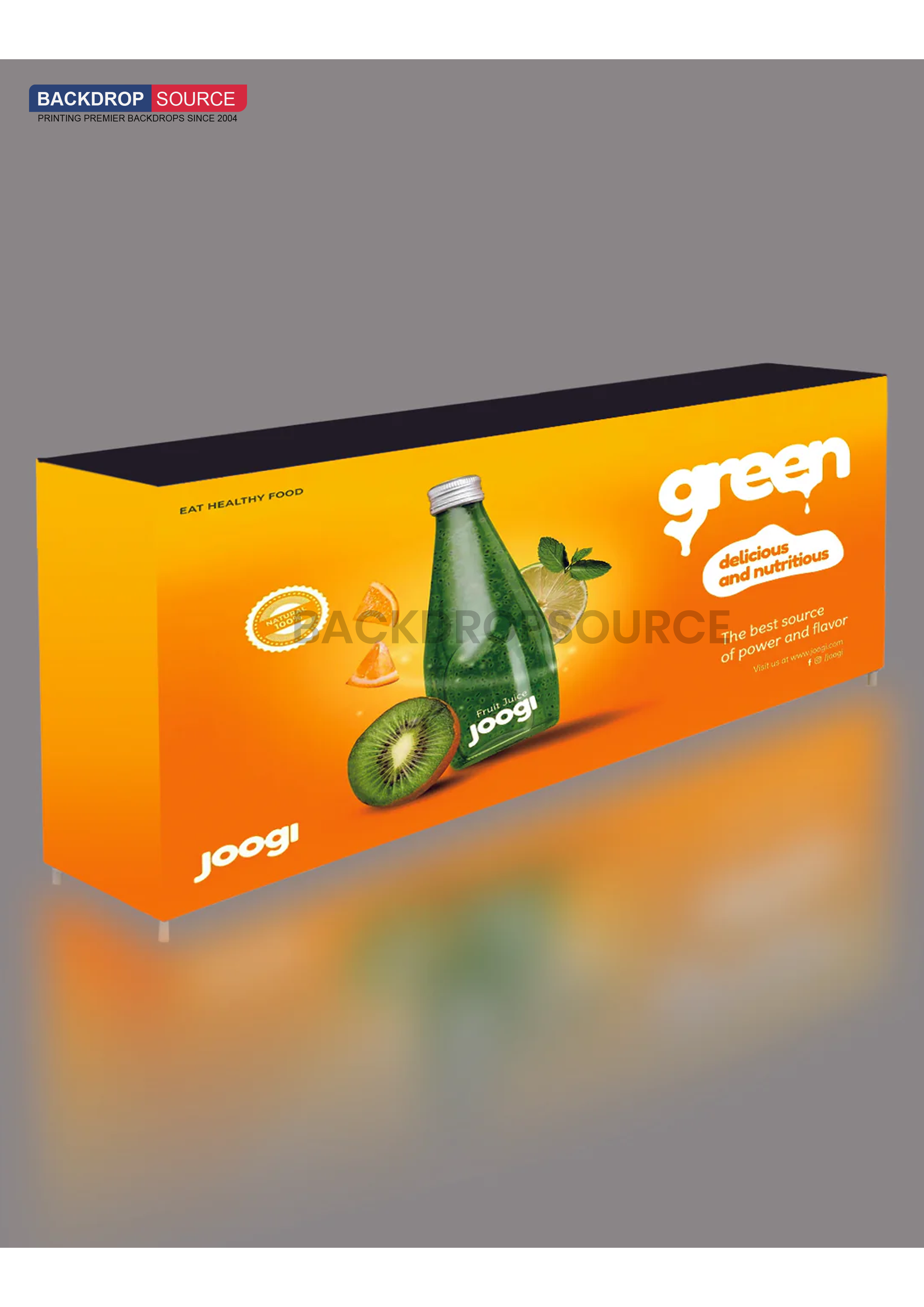 Backlit fabric Led Counter Display