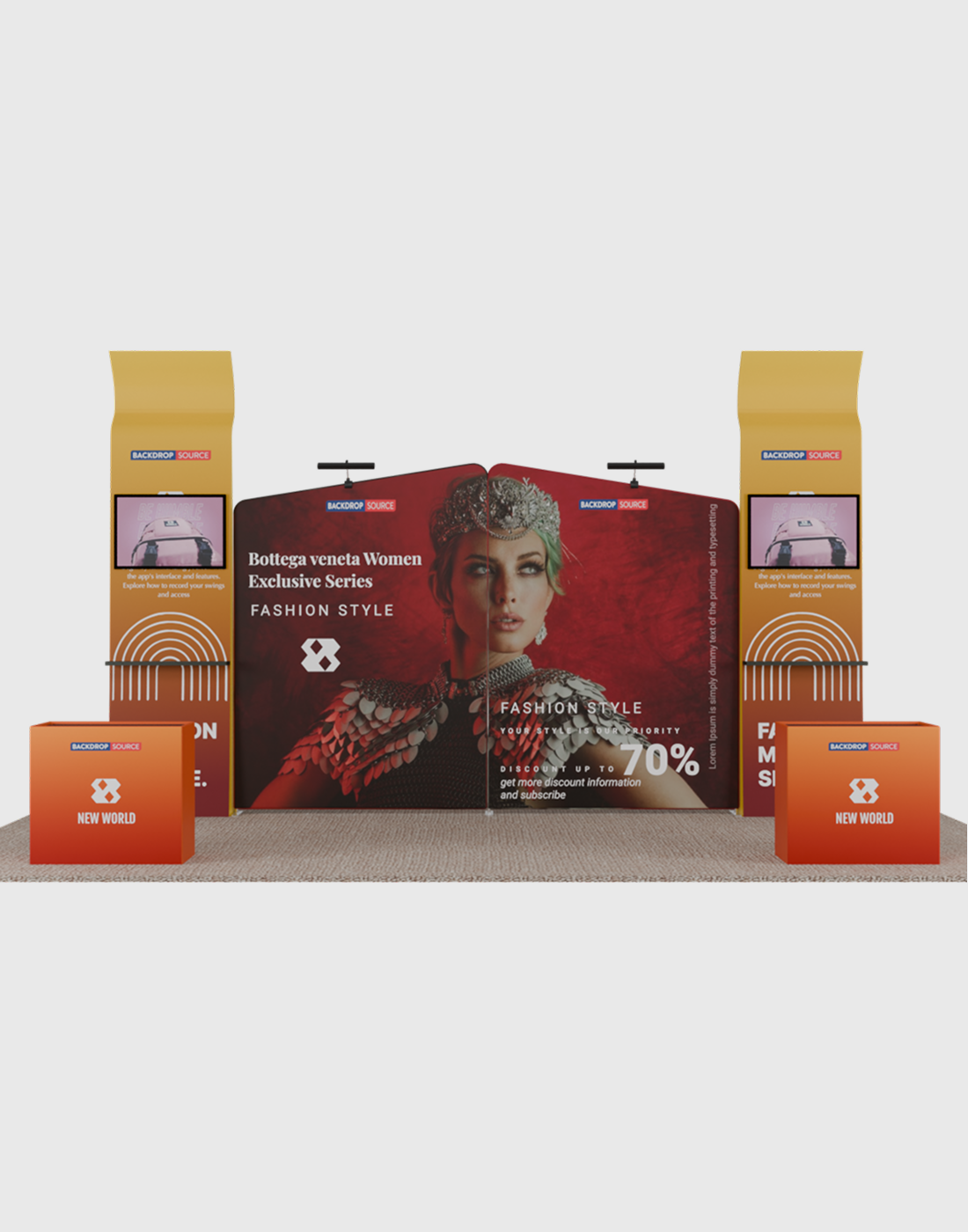 Portable Exhibit Display 3m x 6m - Model 7