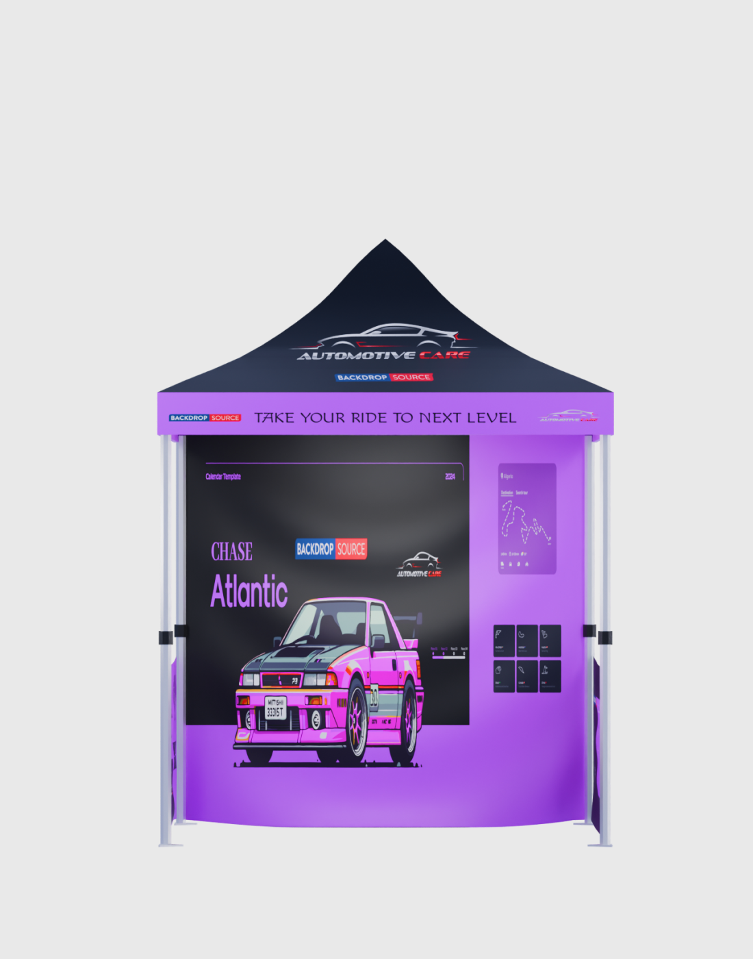 Heavy Duty Custom Canopy Tent (2m W x 3m H)