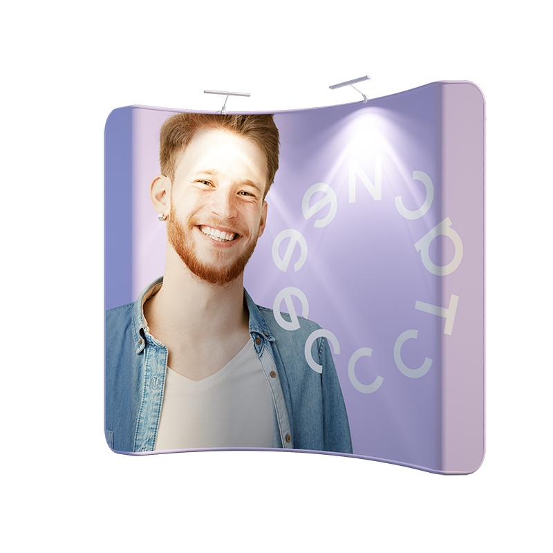 Curved Tension Fabric Media Wall Backdrop Backdropsource