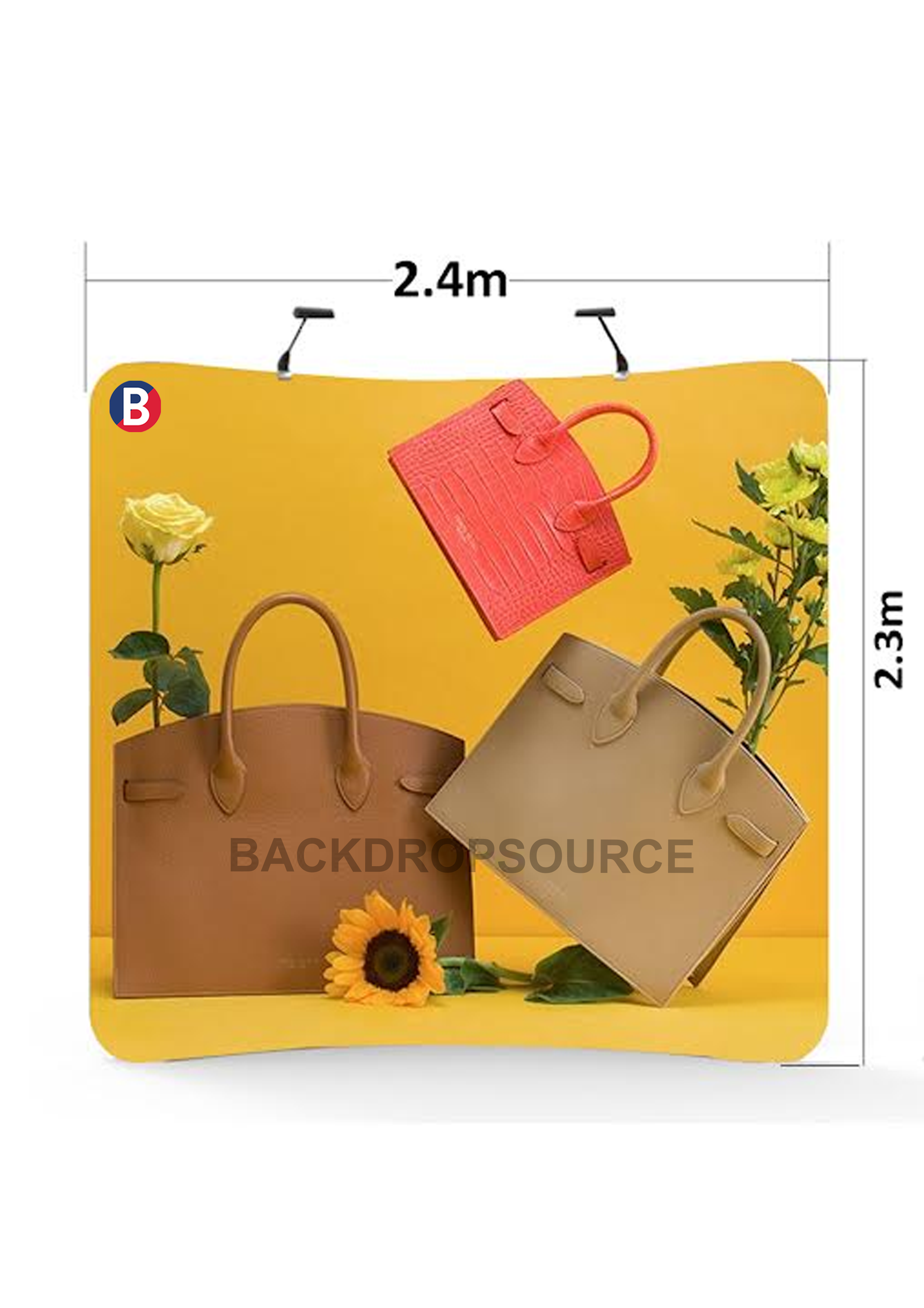 Premium Curved Backwall Kit with Clamping Lights