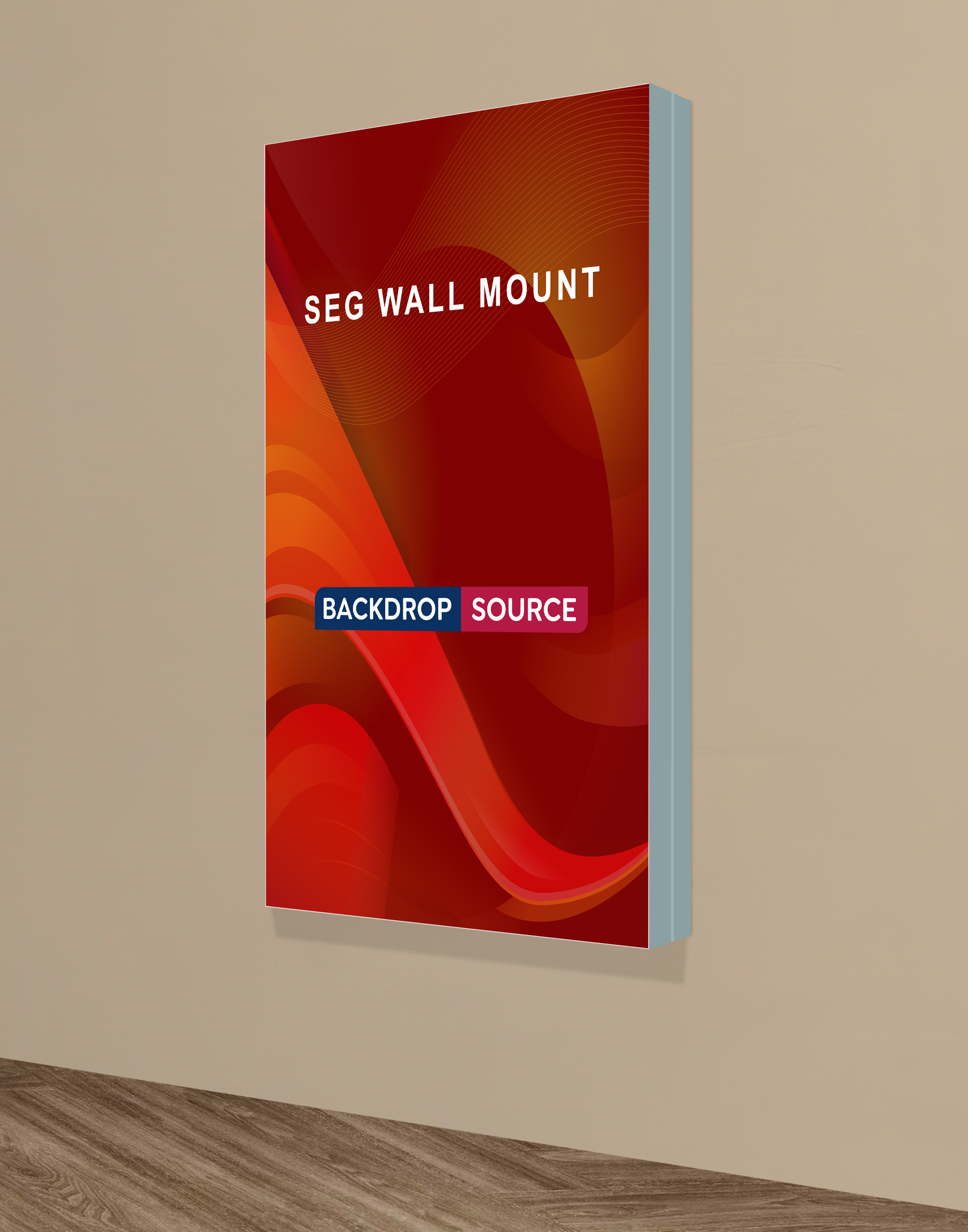 Wall-Mounted SEG Fabric display - 60mm Depth