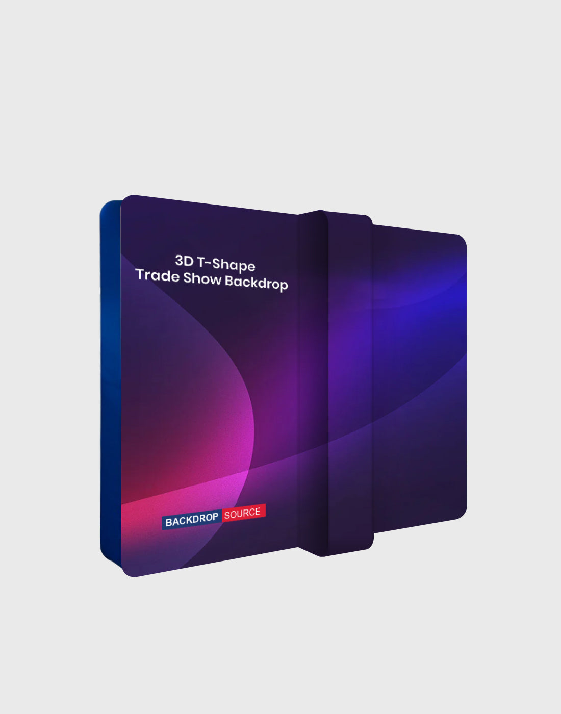 Modular 3D T-Shaped Fabric Display Wall