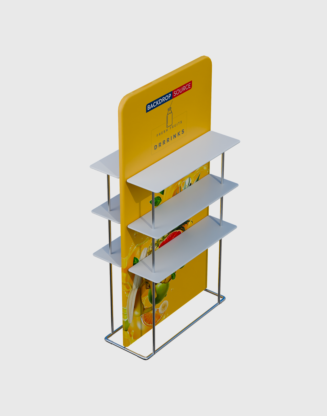 EZ Display Banner Stand with Shelves