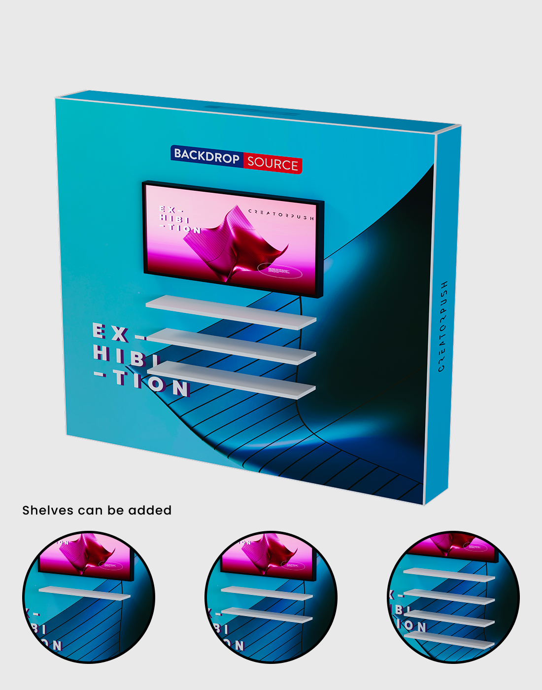 SEG Popup Display with TV Mount & External Shelves