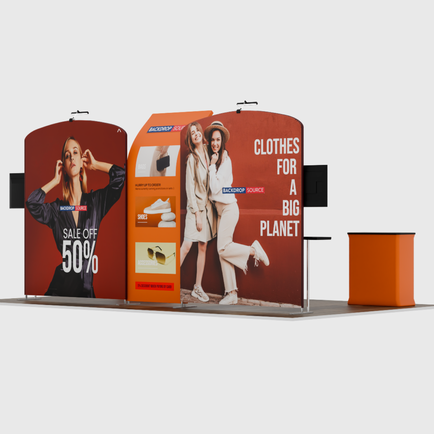 Portable Exhibit Display 6m x 3m - Model 9