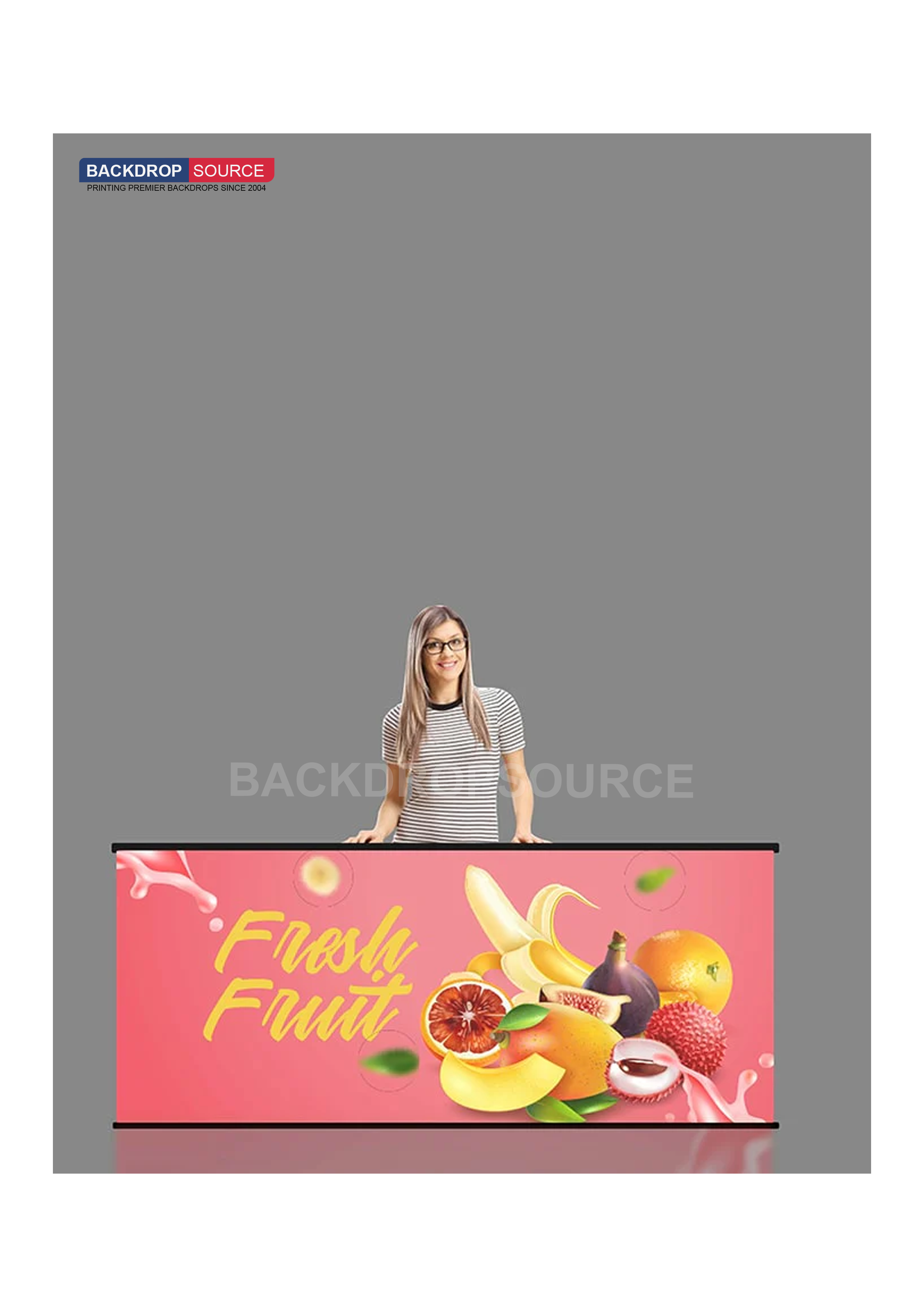 Backlit fabric Led Counter Display