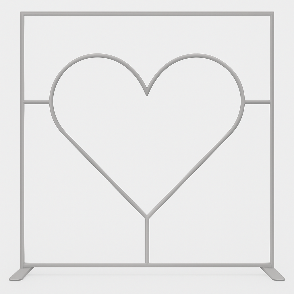 Straight Tension Fabric Media Wall – Heart Cutout