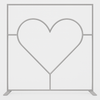 Straight Tension Fabric Media Wall – Heart Cutout
