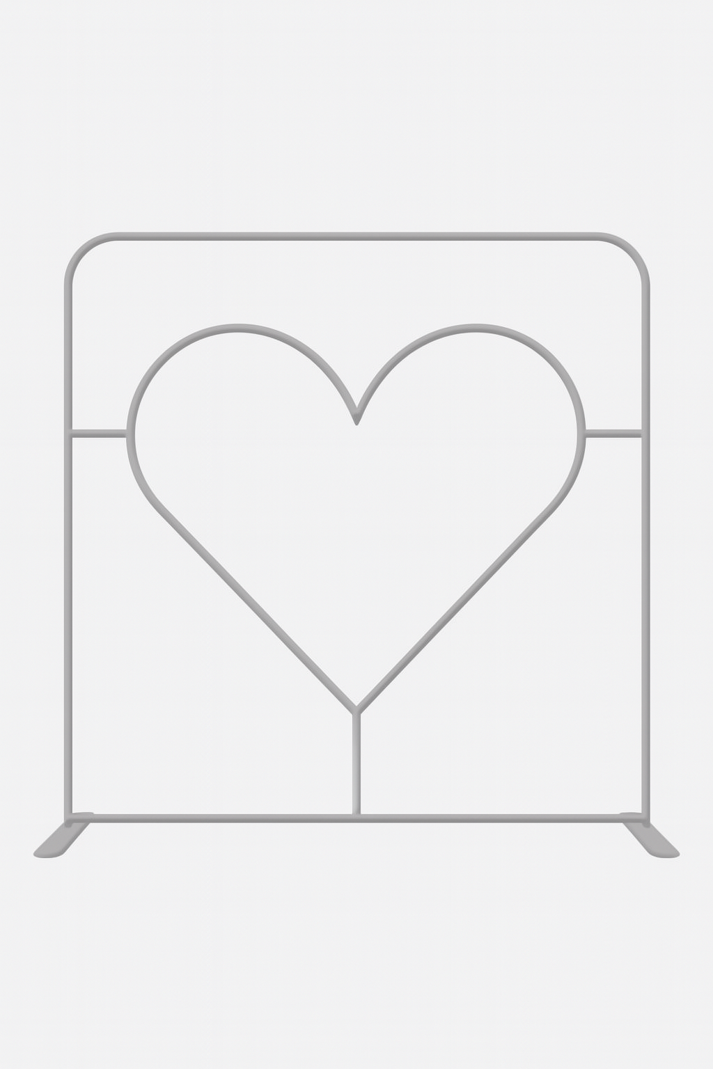 Straight Tension Fabric Media Wall – Heart Cutout