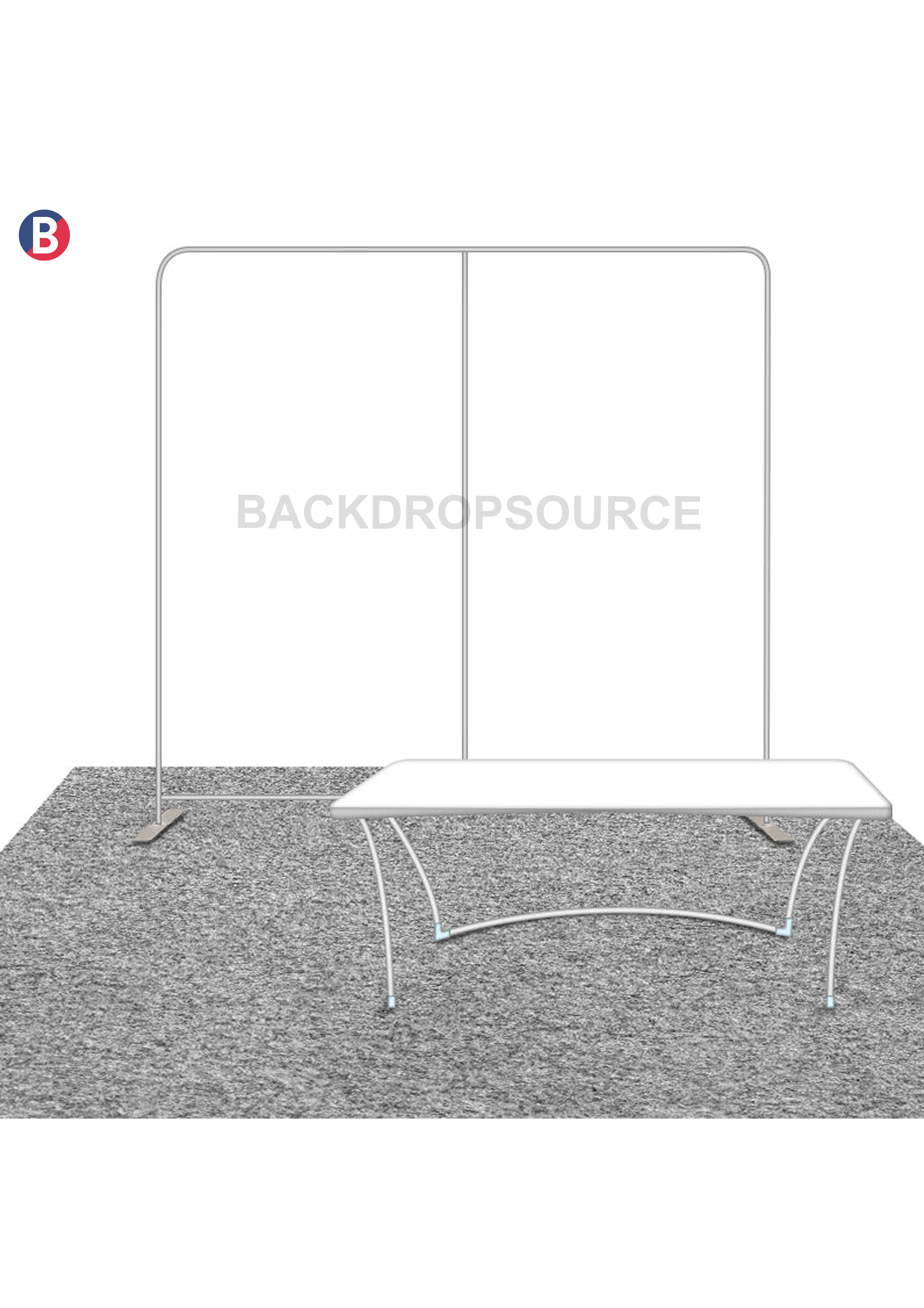 Compact 3mx3m Booth Kit with Backwall and Table Cover