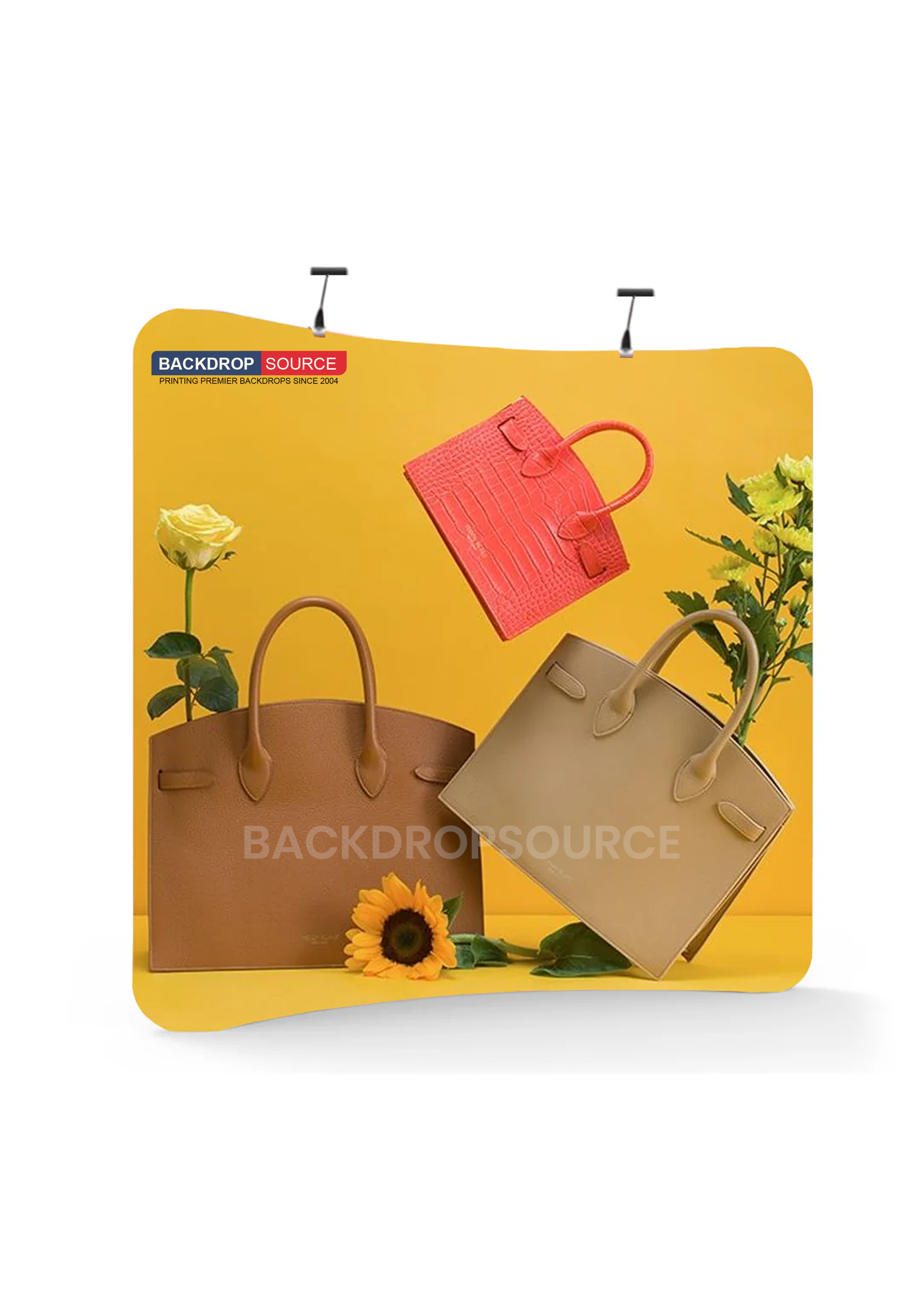 Premium Curved Backwall Kit with Clamping Lights