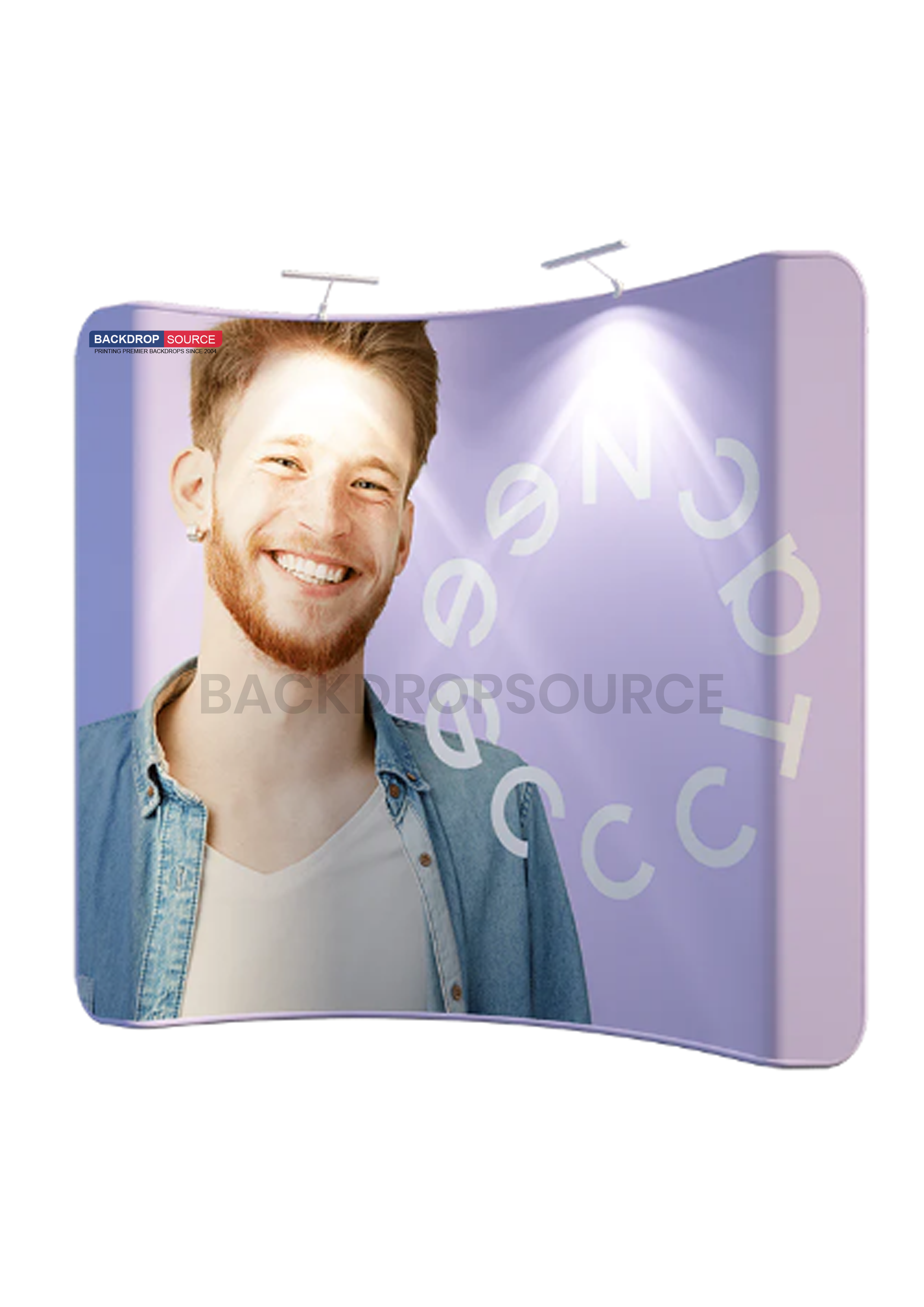 Curved Tension Portable Media Wall