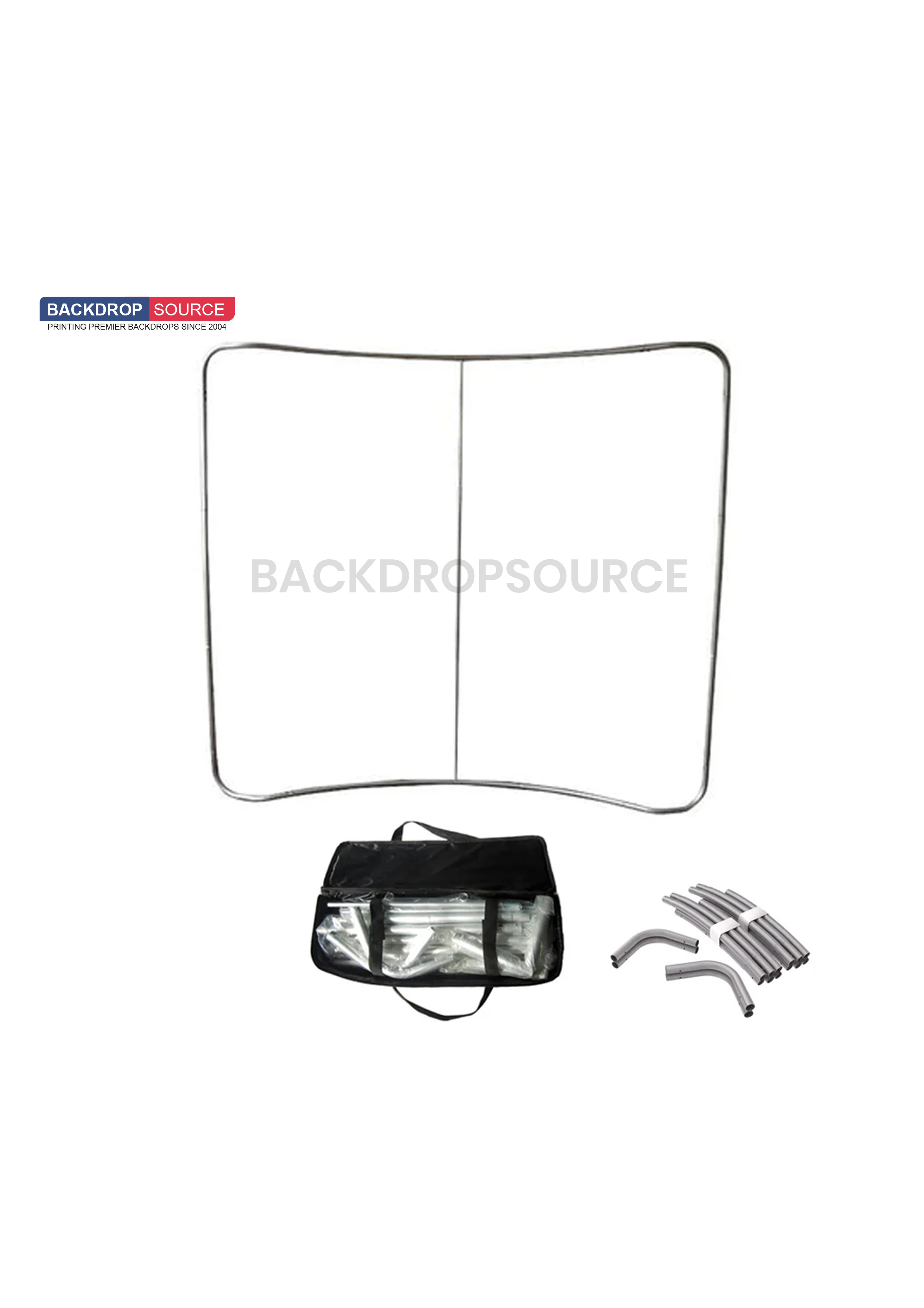 Curved Tension Portable Media Wall