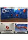 Curved Tension Portable Media Wall
