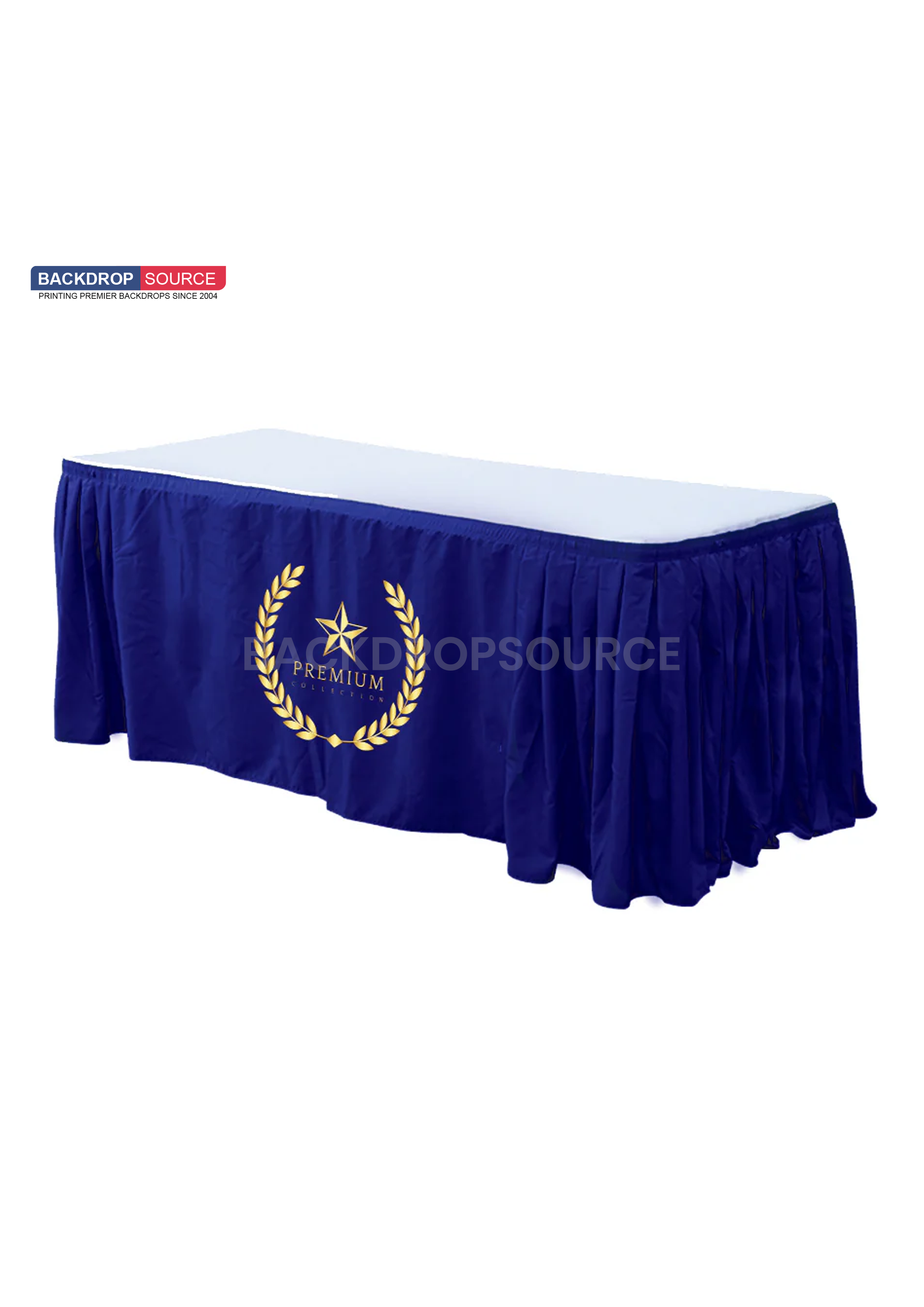 Custom Fitted Table Skirts without Top
