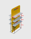EZ Display Banner Stand with Shelves