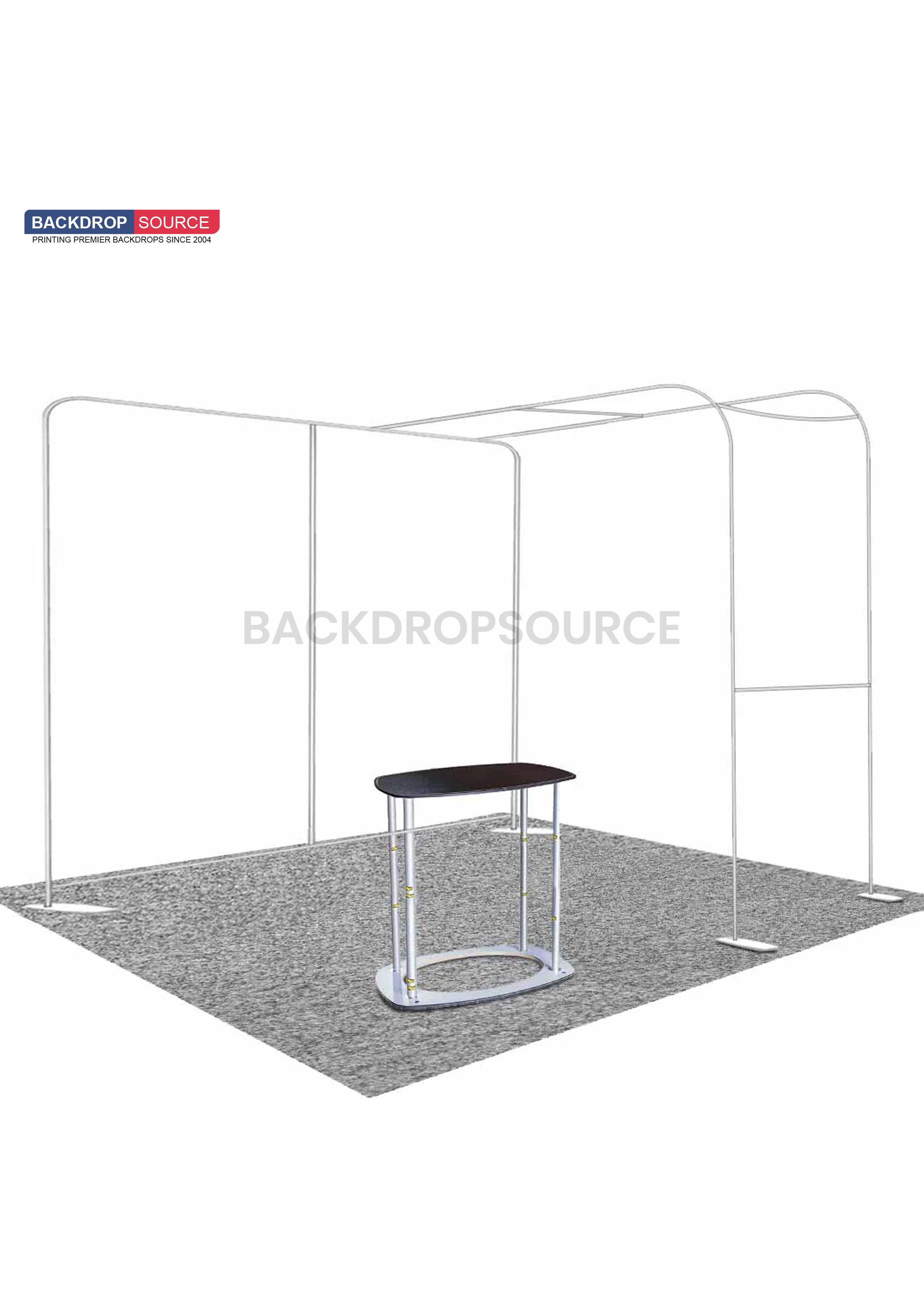 Economy L Arch TV Display Exhibition Kit for 3m Wide Booths