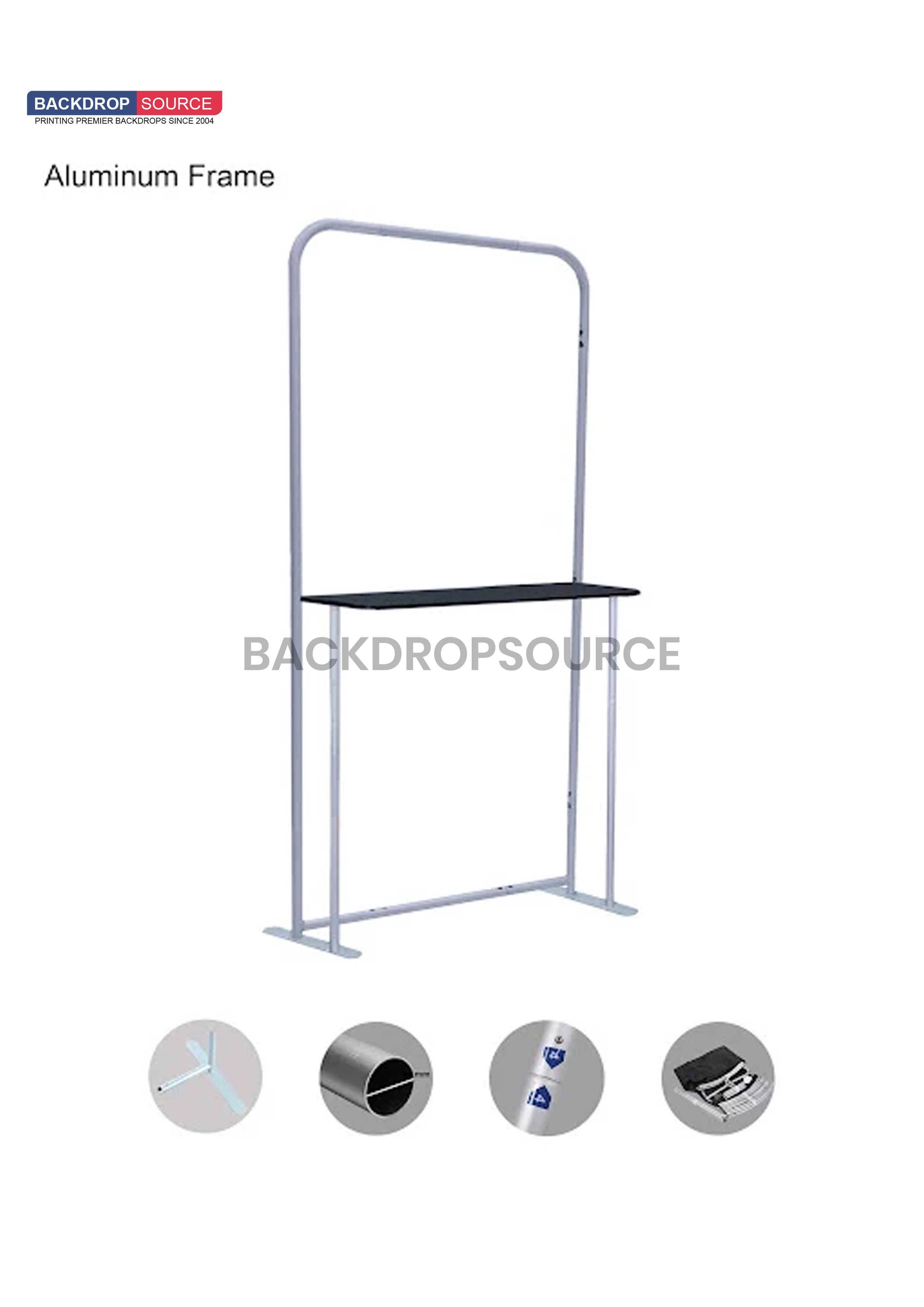 Exhibition Display Stand with Shelving & TV Mount