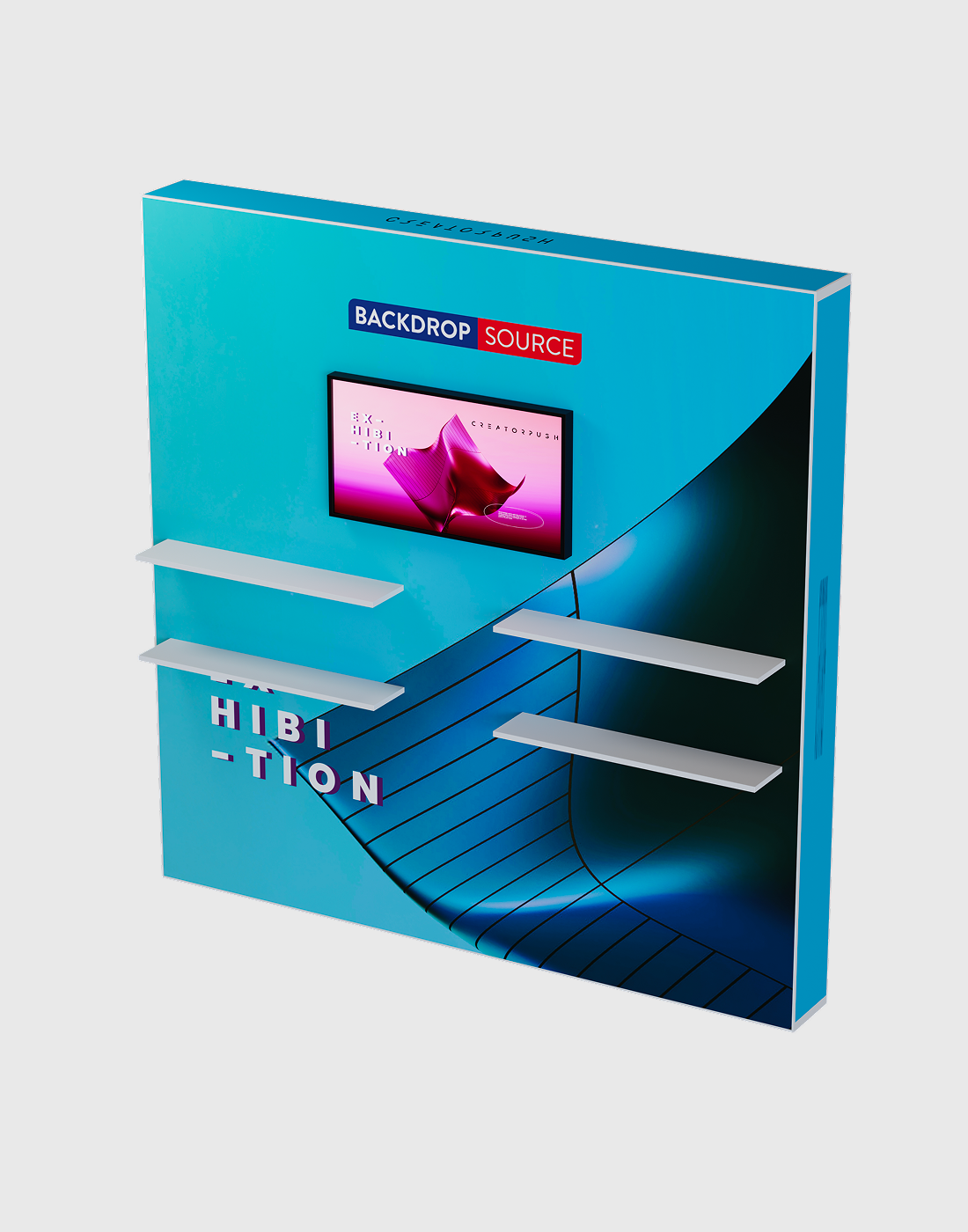 SEG Popup Display with TV Mount & External Shelves