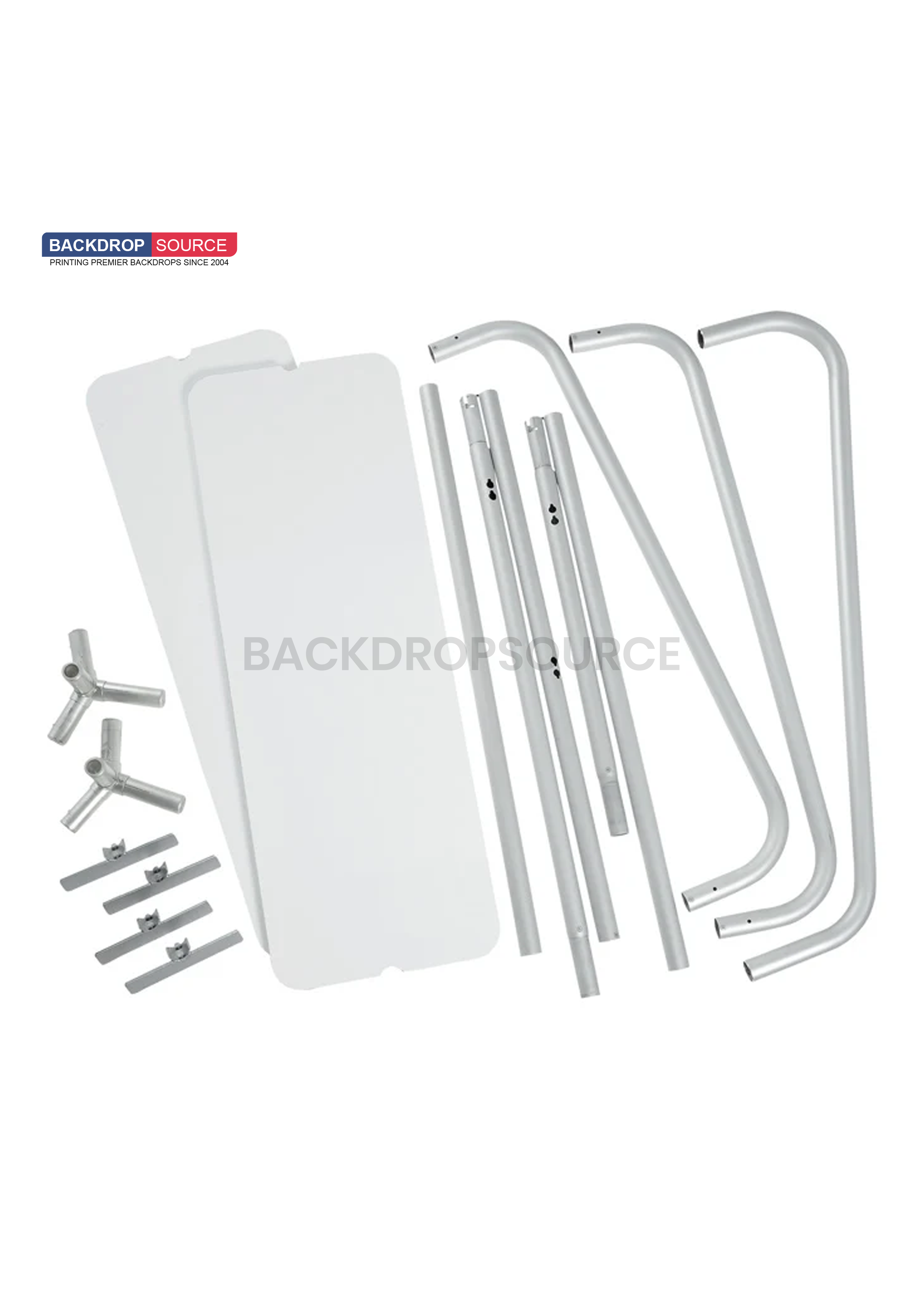 Inclined Display Wall with Shelves