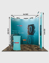 Modular U Shaped Exhibition Kit for 3m Wide Booths