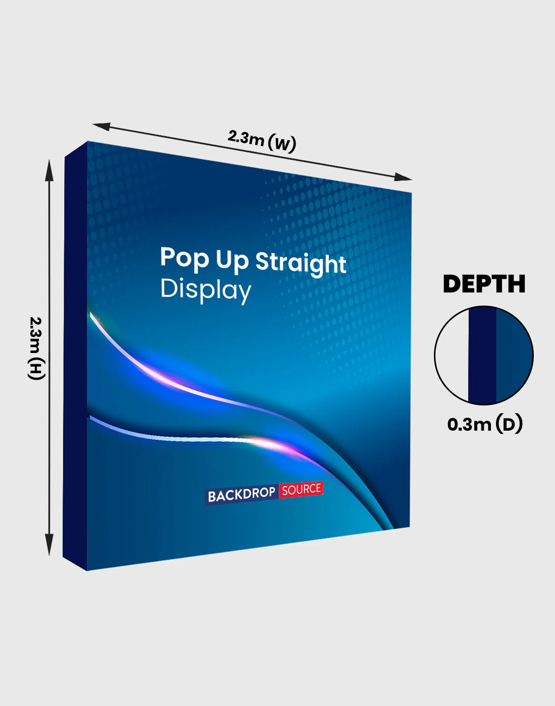 Fabric Pop Up Straight Display for all Exhibitions