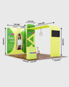 Premium Modular L Arch TV Display Exhibition Kit for 3m Wide Booths