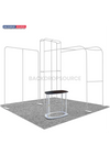 Premium Modular L Arch TV Display Exhibition Kit for 3m Wide Booths