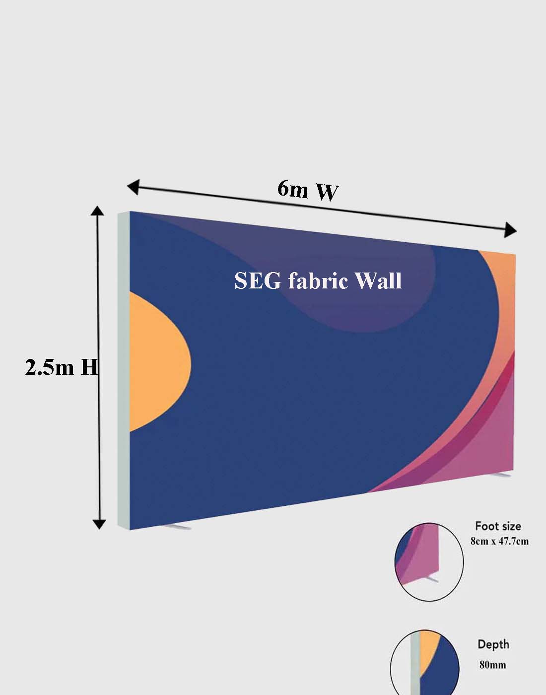 SEG Fabric Media Wall - 6m