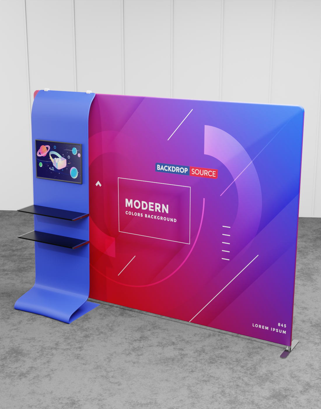 Media Wall with Accessories