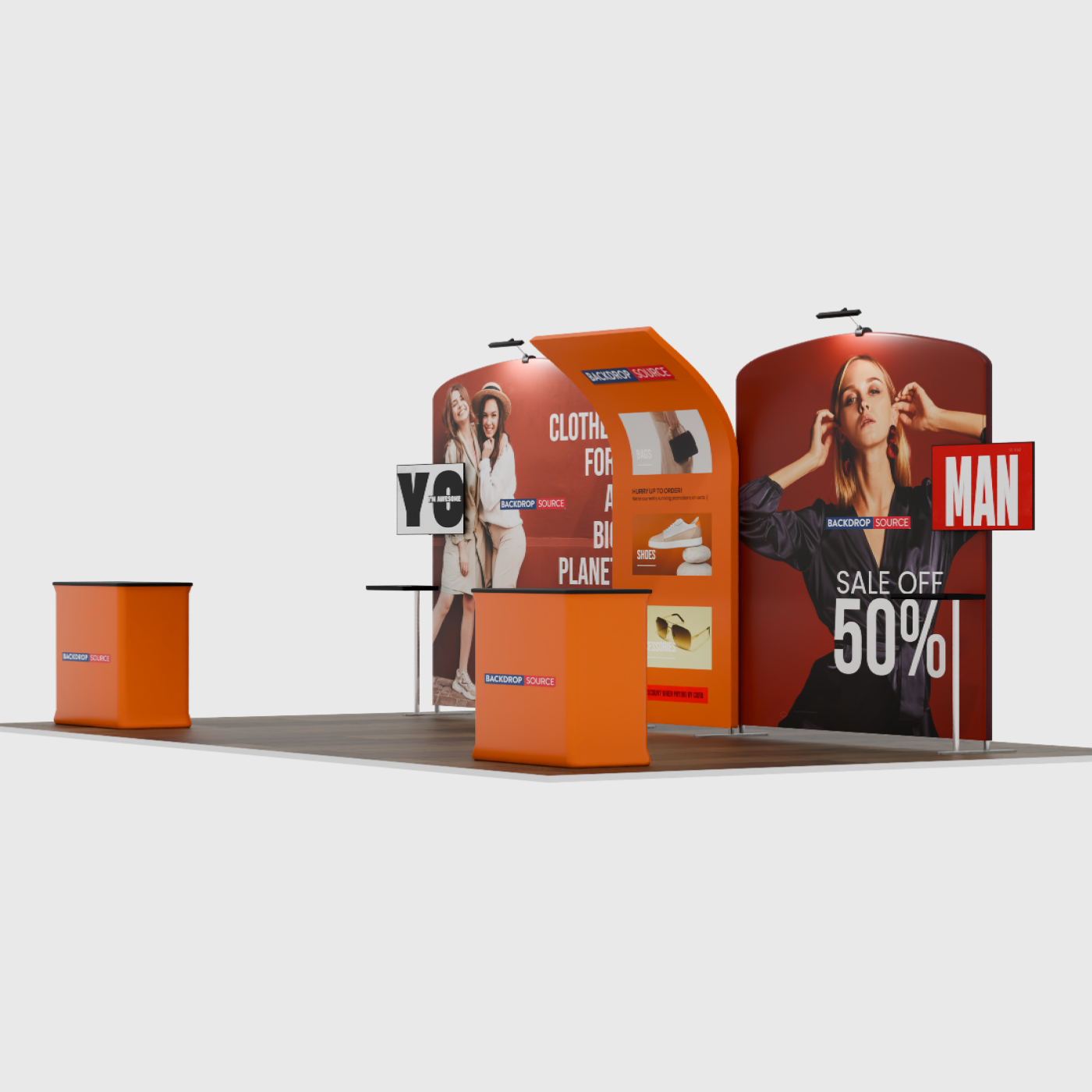 Portable Exhibit Display 6m x 3m - Model 9