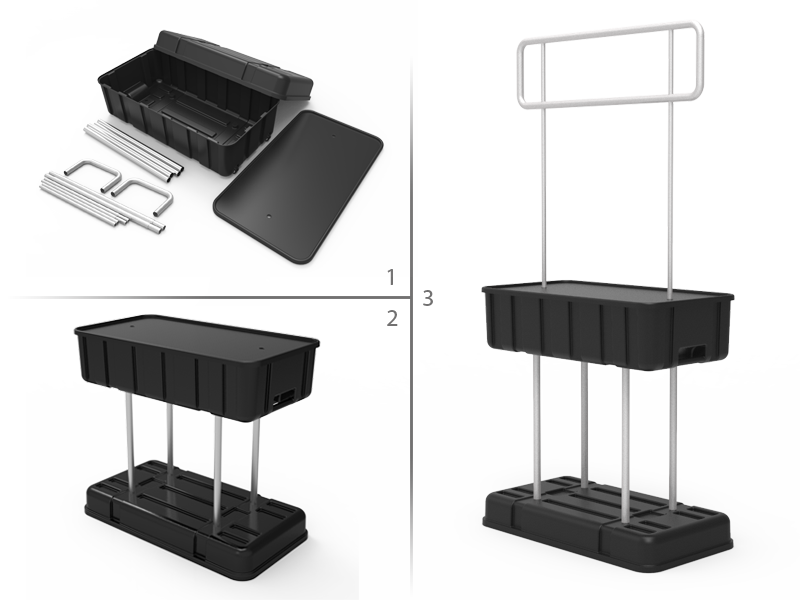 Convertible Podium Case with Header