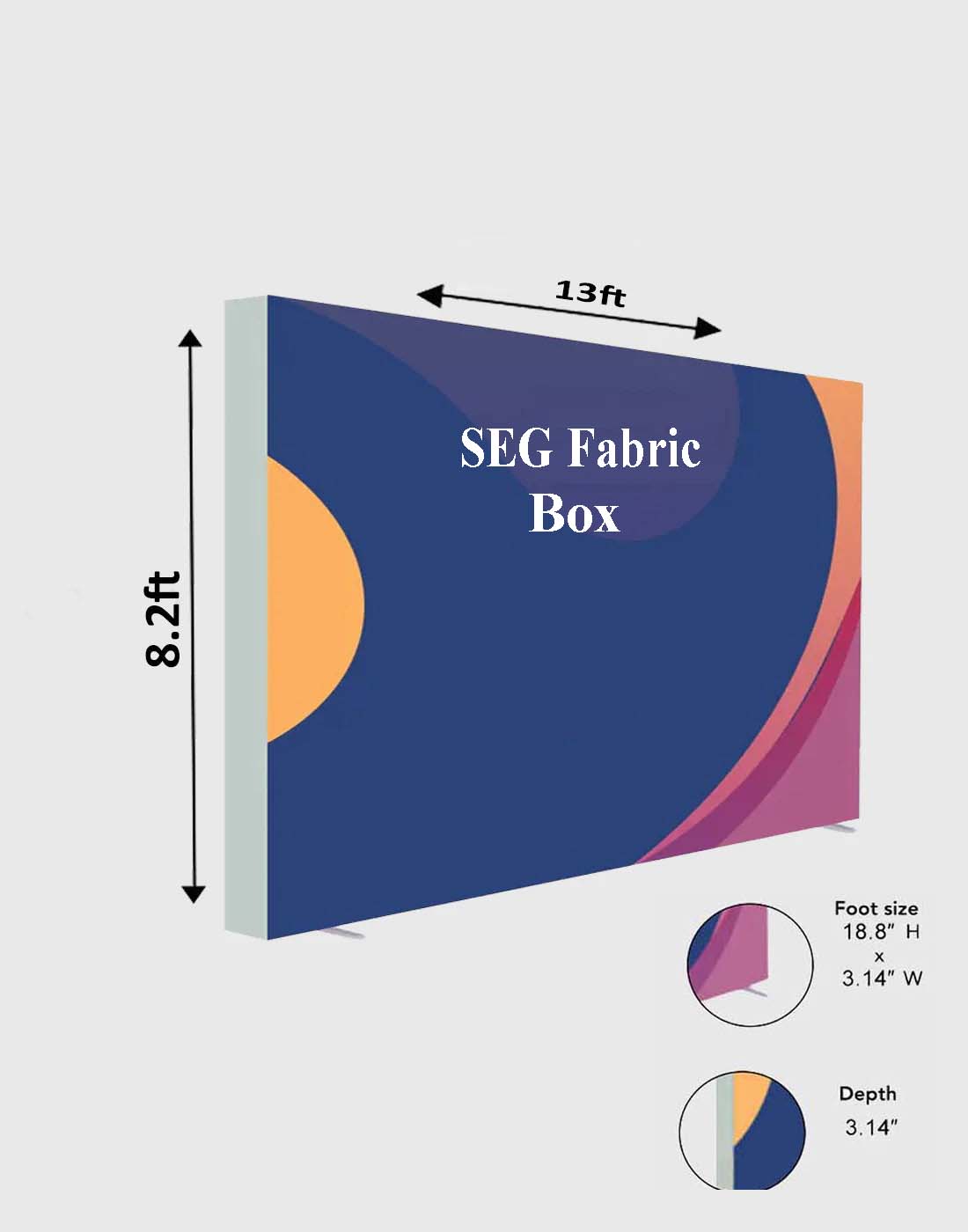 SEG Over Size Fabric Display - 4m H