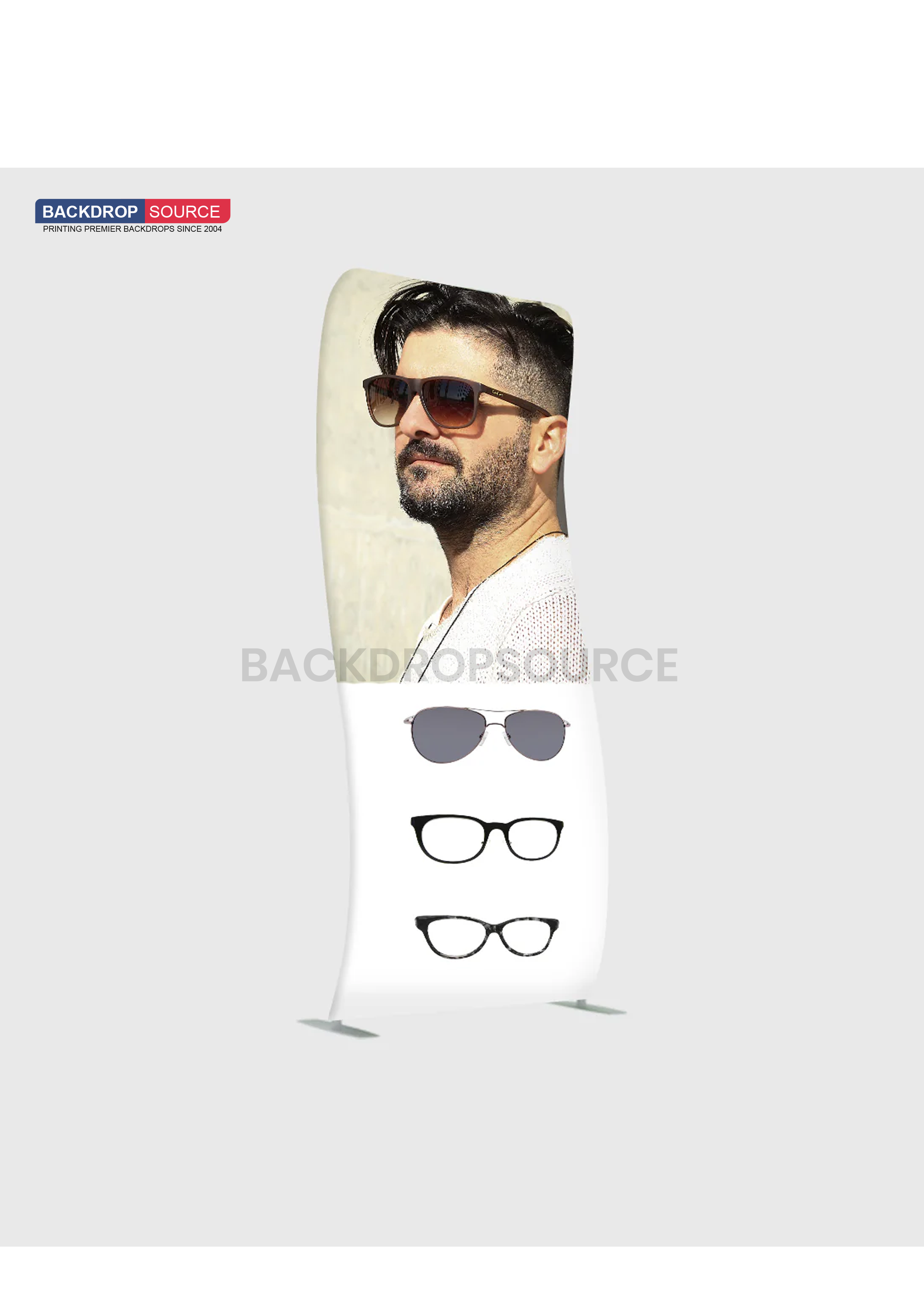 Vertical S-Shaped Fabric Banner Display