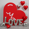 3D Heart Shape Backdrop