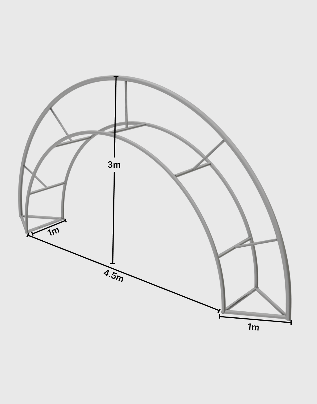 3D Triangular Prism Archway Display