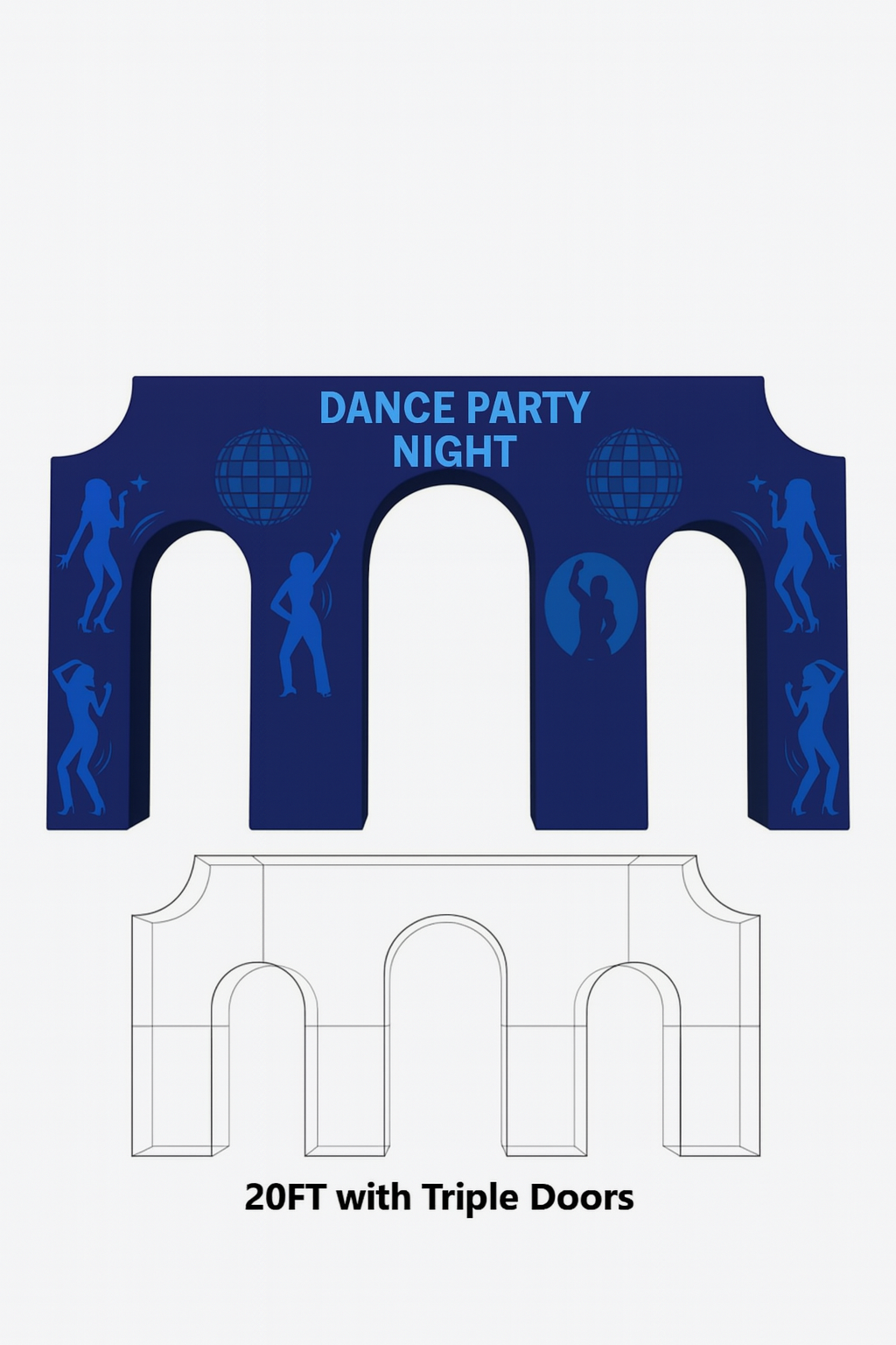 3D Triumphal Arch Backdrop