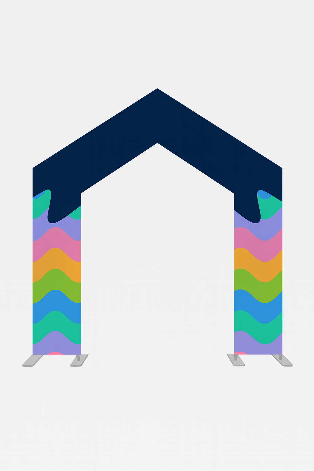 Peaked Arch Fabric Display for Events