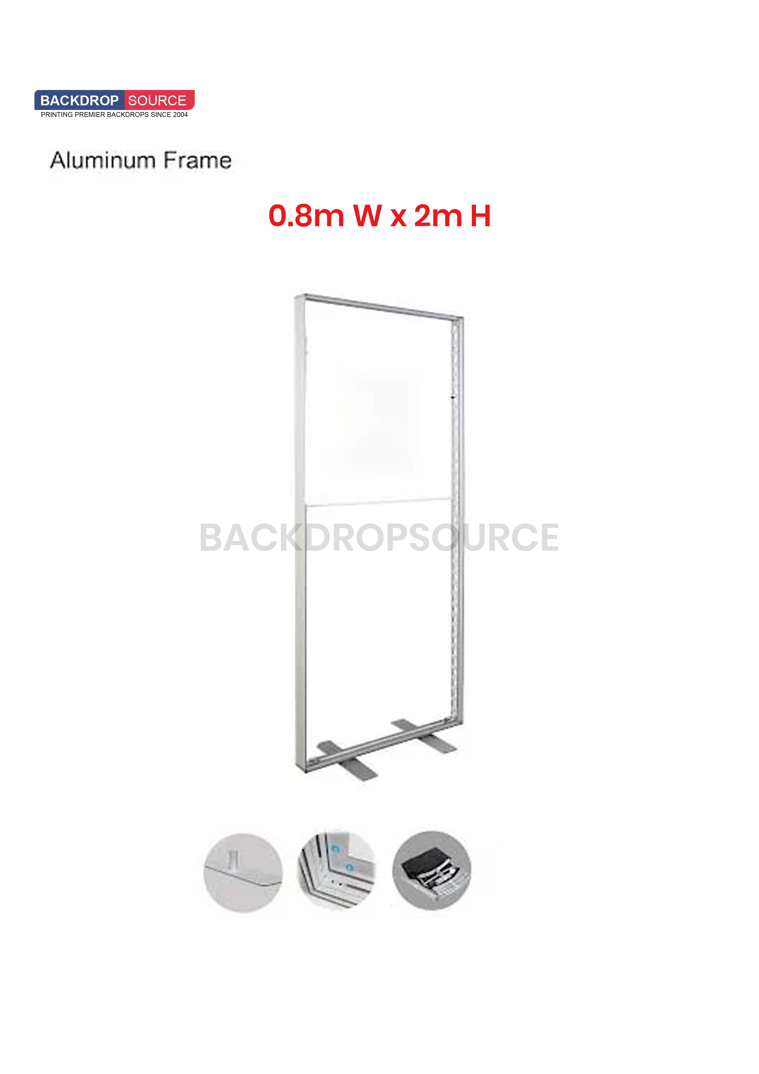 SEG Frameless Fabric Led Light Box Display - 0.85m W x  2m H