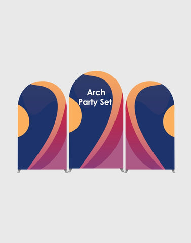 Pre Designed Arch Party Media Set Backdrop