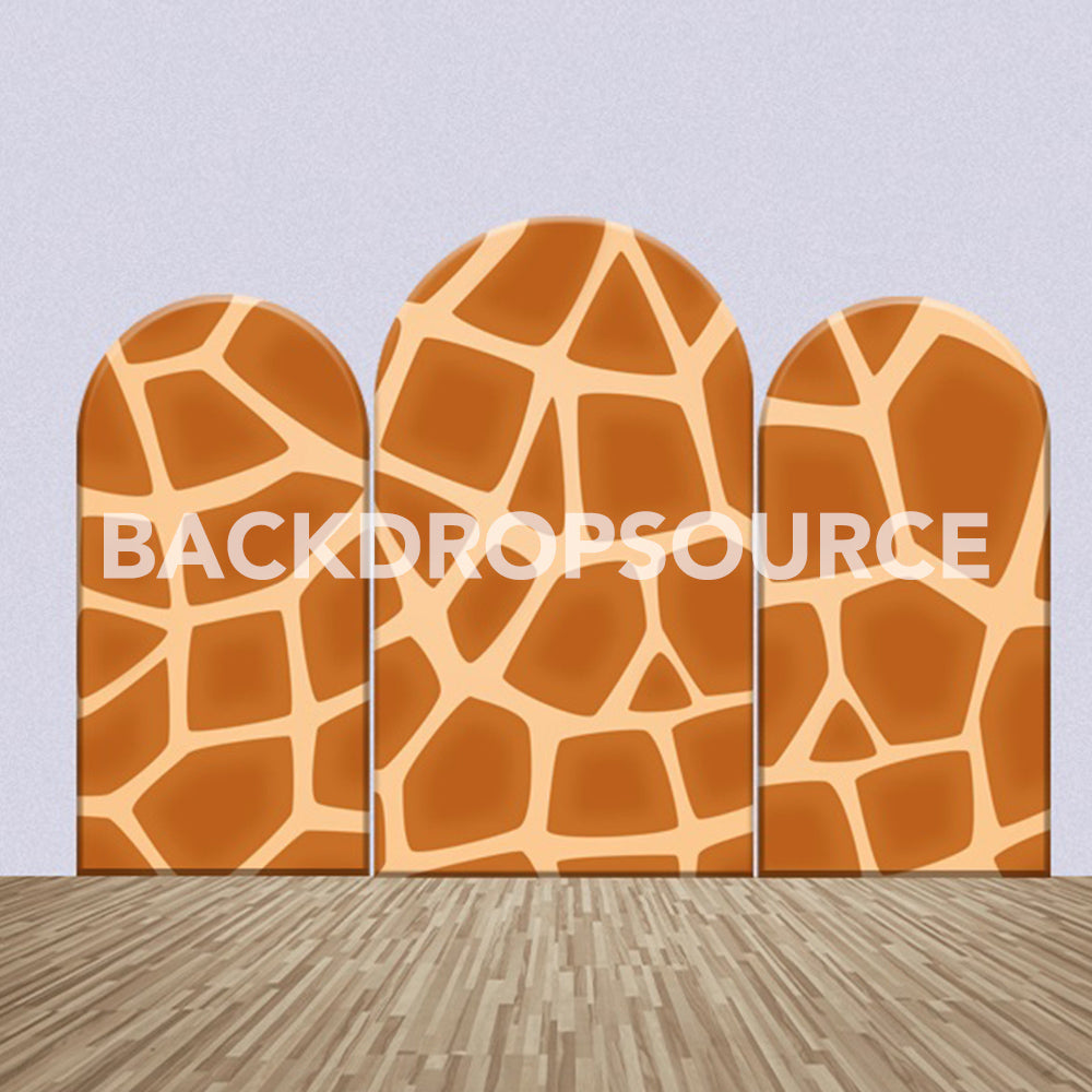Giraffe Pattern Themed Party Backdrop Media Sets for Birthday / Events/ Weddings