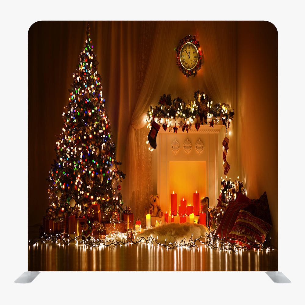 Christmas Straight  Tension Fabric Media Wall  - 111