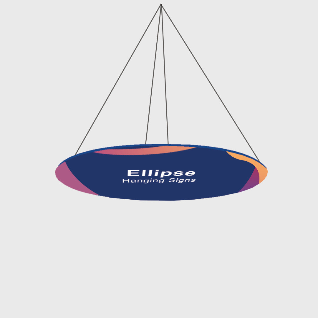 Sky Tube Ellipse Hanging Banner - Face Down