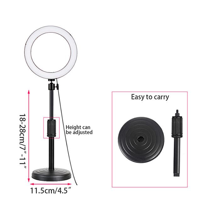 9 Inch 15W Mini Tabletop LED Selfie Ring Light