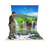 Waterfall Realistic 3D Design Backdrop L - Shaped Backwall